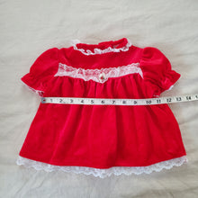 Load image into Gallery viewer, Vintage Red Lace Short Dress 6-9 months
