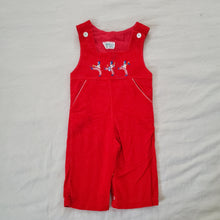 Load image into Gallery viewer, Vintage Nutcracker Embroidered Red Long Jon 9-12 months

