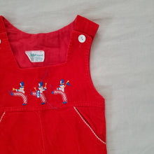 Load image into Gallery viewer, Vintage Nutcracker Embroidered Red Long Jon 9-12 months
