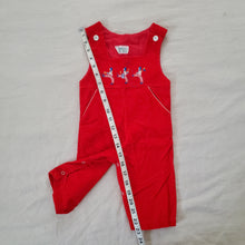 Load image into Gallery viewer, Vintage Nutcracker Embroidered Red Long Jon 9-12 months
