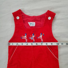Load image into Gallery viewer, Vintage Nutcracker Embroidered Red Long Jon 9-12 months
