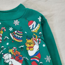 Load image into Gallery viewer, Vintage Christmas Cats Green Sweater 4t

