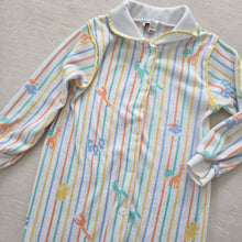 Load image into Gallery viewer, Vintage Safari Animals Striped PJs 9-12 months
