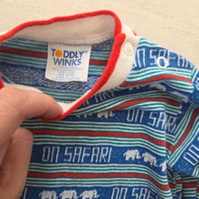 Load image into Gallery viewer, Vintage &quot;On Safari&quot; Striped Long Sleeve 9-12 months
