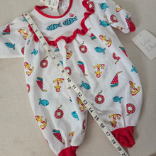 Load image into Gallery viewer, Vintage Deadstock Dior Nautical Footed Bodysuit 0-3 months
