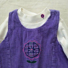 Load image into Gallery viewer, Vintage Purple Dress + Romper Set 24 months
