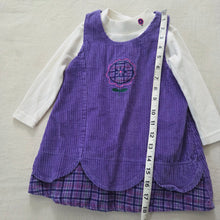 Load image into Gallery viewer, Vintage Purple Dress + Romper Set 24 months
