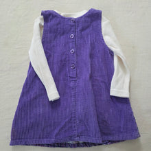 Load image into Gallery viewer, Vintage Purple Dress + Romper Set 24 months

