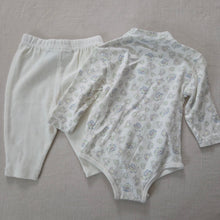 Load image into Gallery viewer, Vintage Tea &amp; Cupcakes Romper + Pants Bundle 3-6 months
