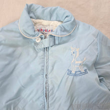 Load image into Gallery viewer, Vintage Rocking Horse Blue Snowsuit 18 months
