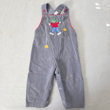 Load image into Gallery viewer, Vintage Boy Playing Gray Overalls 9-12 months
