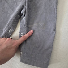 Load image into Gallery viewer, Vintage Boy Playing Gray Overalls 9-12 months
