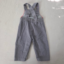 Load image into Gallery viewer, Vintage Boy Playing Gray Overalls 9-12 months
