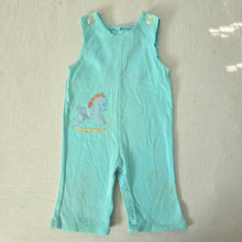 Load image into Gallery viewer, Vintage Rocking Horse Mint Pantsuit 9 months
