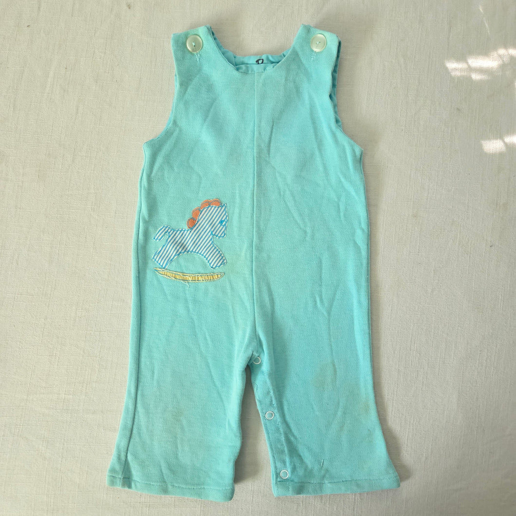 Vintage Rocking Horse Mint Pantsuit 9 months