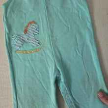Load image into Gallery viewer, Vintage Rocking Horse Mint Pantsuit 9 months
