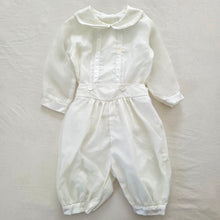 Load image into Gallery viewer, Vintage White Dressy Boys Romper 3t

