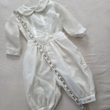 Load image into Gallery viewer, Vintage White Dressy Boys Romper 3t
