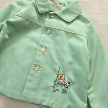 Load image into Gallery viewer, Vintage Green Fishing Embroidery Jacket 9-12 months
