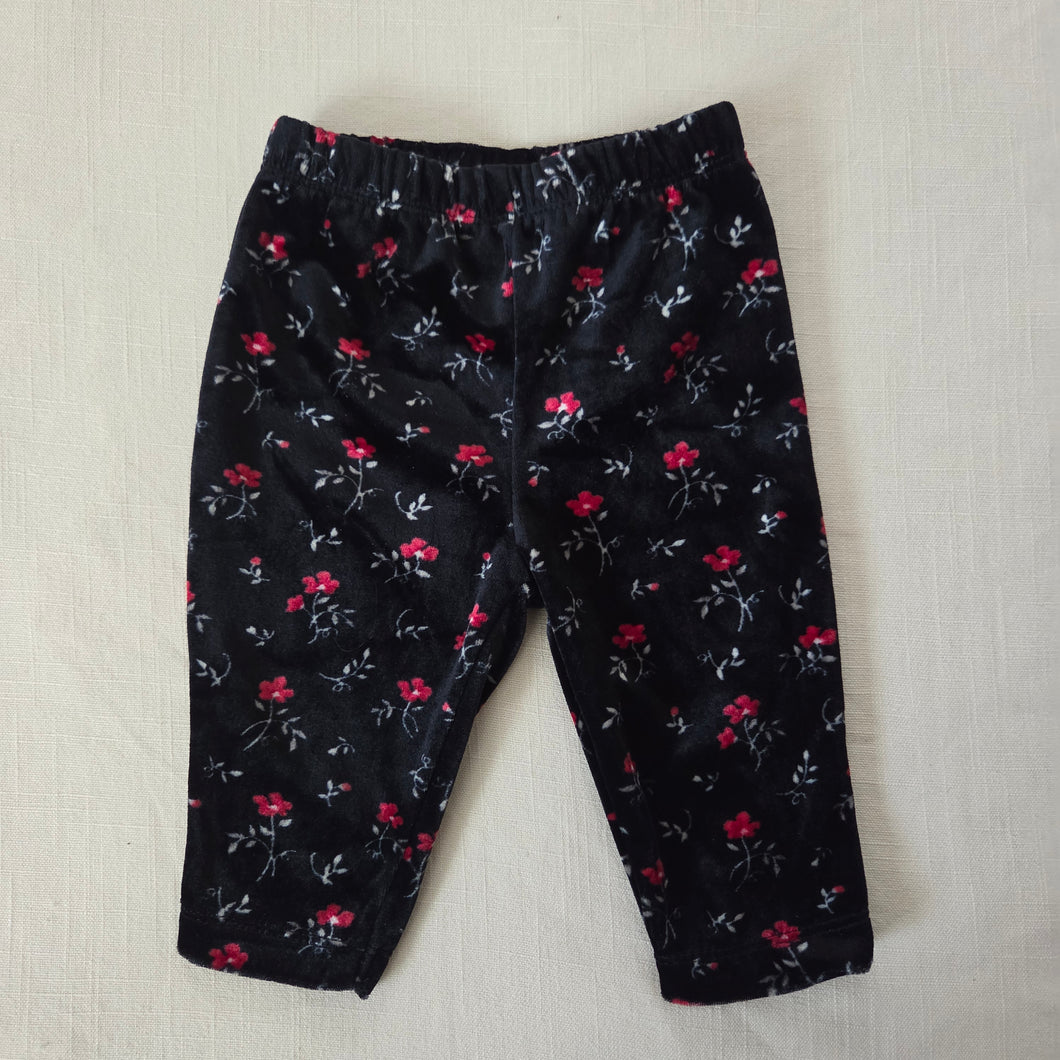Vintage Oshkosh Velvet Floral Pants 3-6 months