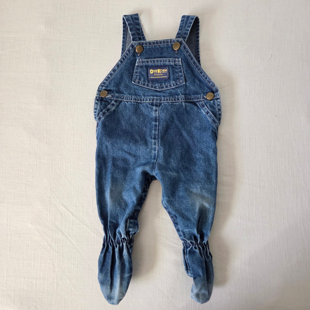 Vintage Oshkosh Denim Footed Overalls 3-6 months