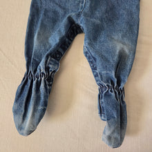 Load image into Gallery viewer, Vintage Oshkosh Denim Footed Overalls 3-6 months
