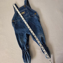 Load image into Gallery viewer, Vintage Oshkosh Denim Footed Overalls 3-6 months

