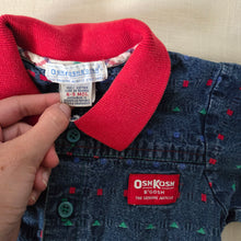 Load image into Gallery viewer, Vintage Oshkosh Shapes Denim Bodysuit 6-9 months
