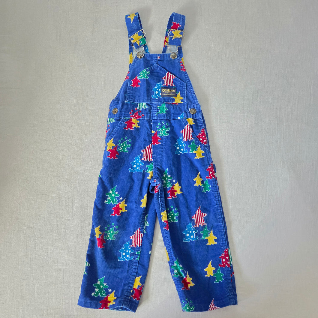 Vintage Oshkosh Colorful Clown Cord Overalls 3t