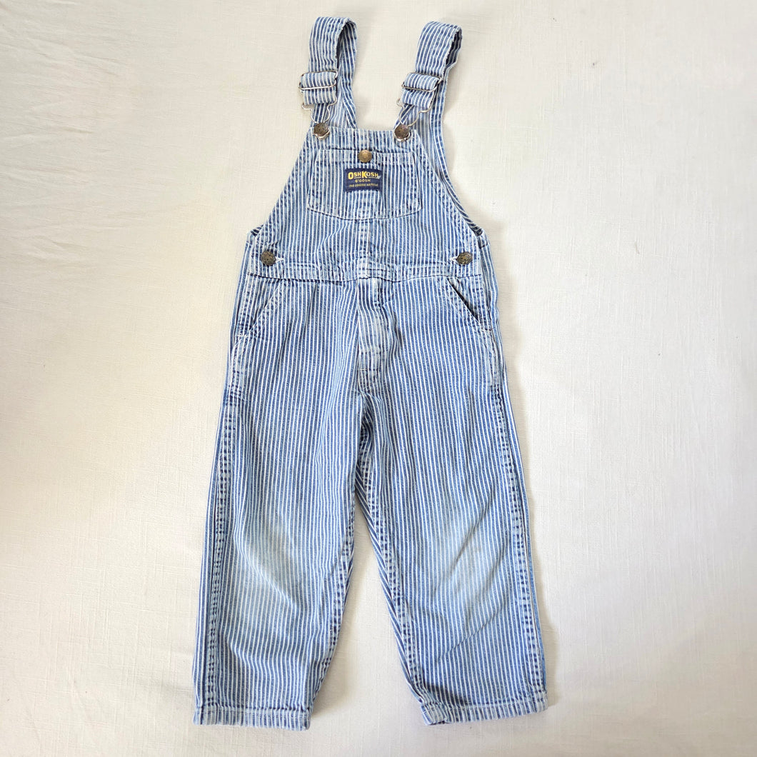 Vintage Oshkosh Engineer Striped Overalls 3t