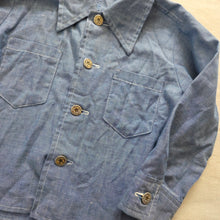 Load image into Gallery viewer, Vintage 70s Blue Buttondown Long Sleeve 3t
