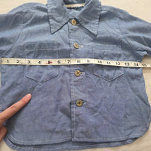 Load image into Gallery viewer, Vintage 70s Blue Buttondown Long Sleeve 3t
