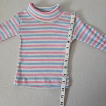 Load image into Gallery viewer, Vintage Healthtex Girly Striped Turtleneck 12-18 months
