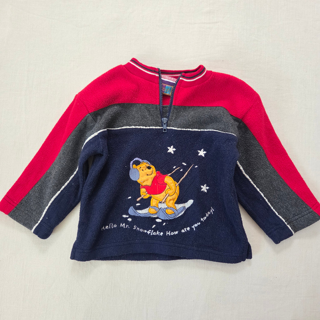 Vintage Pooh Skiing Snow Sweater 2/3t