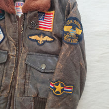 Load image into Gallery viewer, Vintage Air Force Faux Leather Coat 2t *flaw
