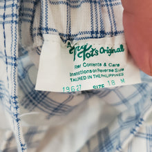 Load image into Gallery viewer, Vintage Airplanes Plaid Overalls 12-18 months
