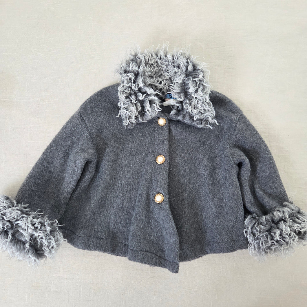 Vintage Gray Fur Jacket 3t