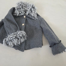 Load image into Gallery viewer, Vintage Gray Fur Jacket 3t
