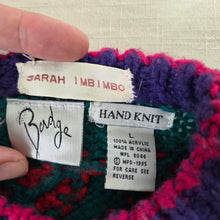 Load image into Gallery viewer, Vintage Fun Pattern Chunky Knit Cardigan kids 7/8
