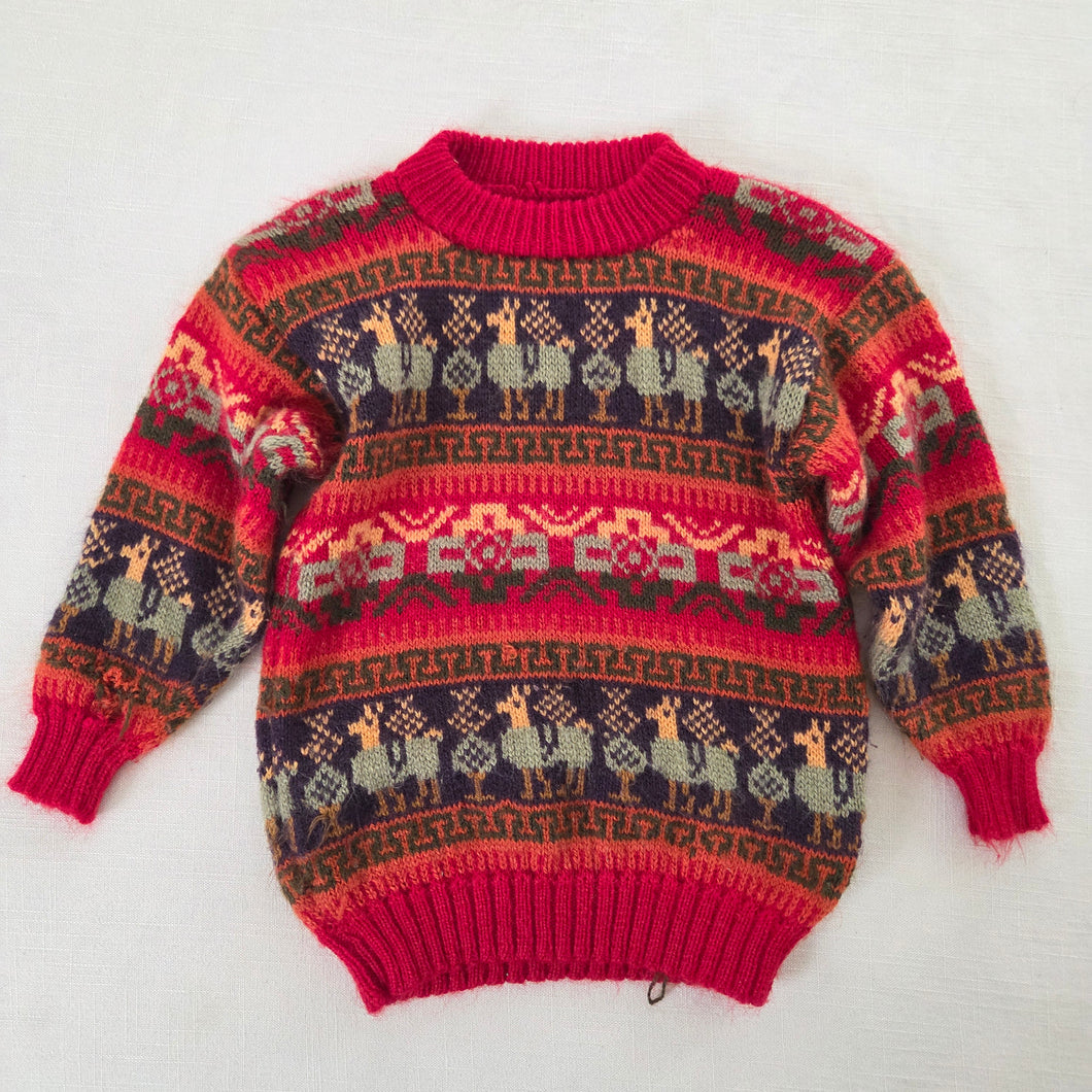 Alpaca Wool Pullover Sweater 3t/4t