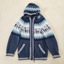 Load image into Gallery viewer, Alpaca Wool Blue Hoodie Sweater kids 6
