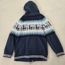 Load image into Gallery viewer, Alpaca Wool Blue Hoodie Sweater kids 6
