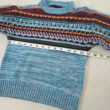 Load image into Gallery viewer, Vintage Striped Blue Knit Sweater kids 6
