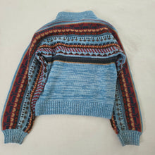 Load image into Gallery viewer, Vintage Striped Blue Knit Sweater kids 6

