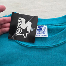 Load image into Gallery viewer, Vintage 90s Starter Teal Pullover Sweatshirt kids 14/16
