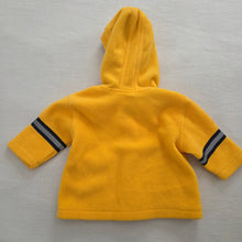 Load image into Gallery viewer, Vintage Y2K Fire Rescue Yellow Hooded Fleece 3/6m
