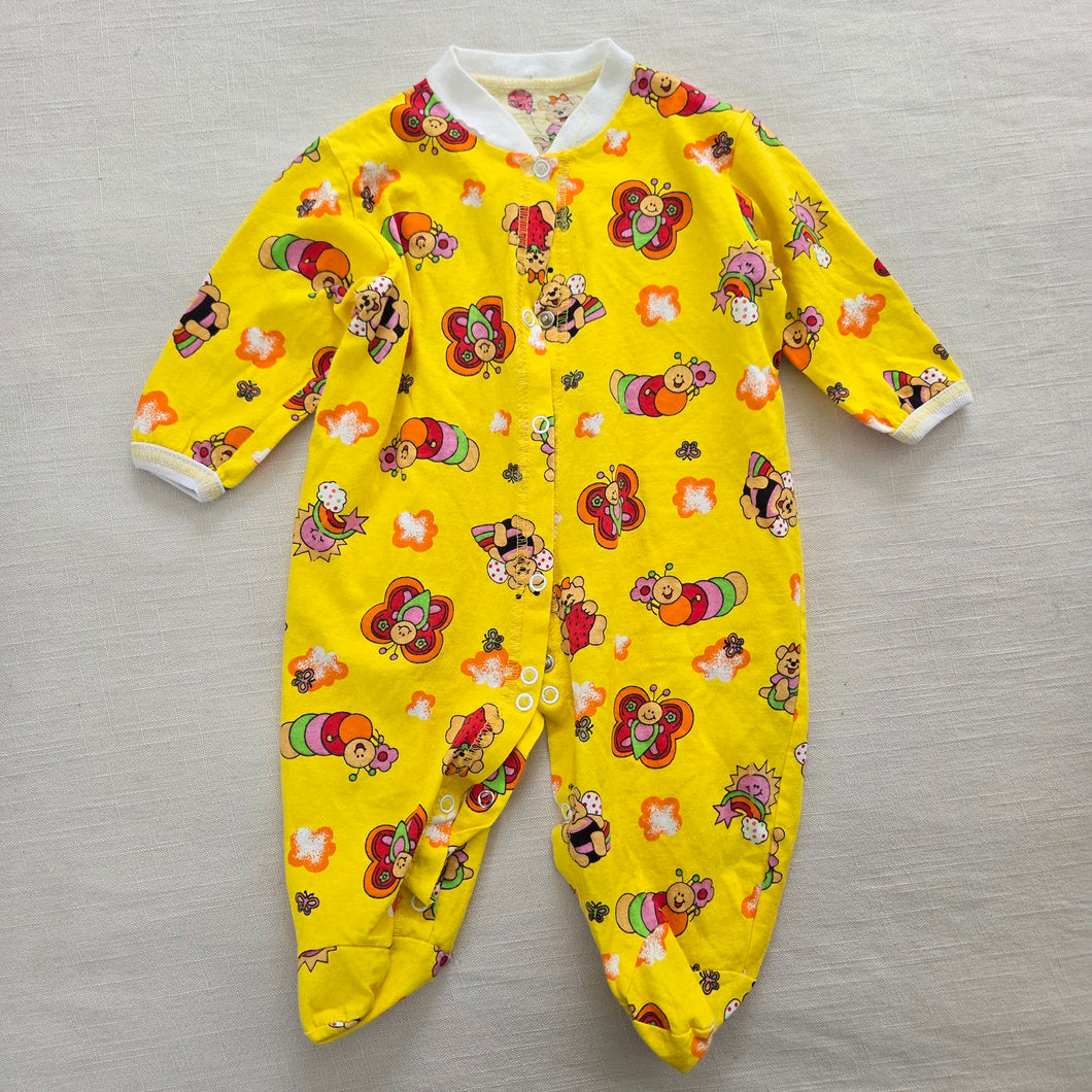 Vintage Bears, Bugs, Butterflies PJs 3 months