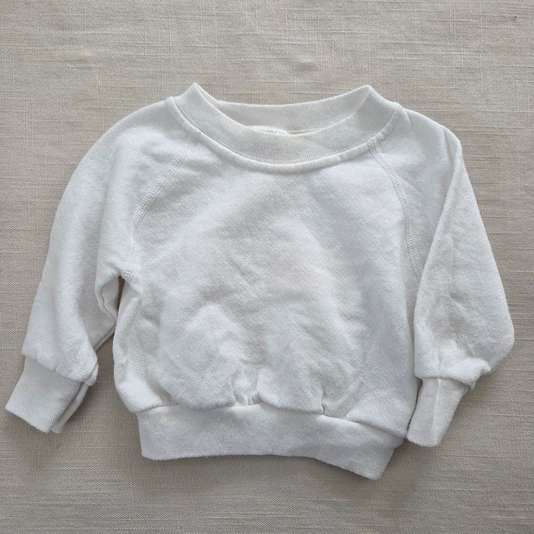 Vintage 90s Garanimals Sweatshirt White Baby 3/6 months