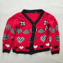 Load image into Gallery viewer, Vintage Heart Knit Cardigan Sweater 5t/6
