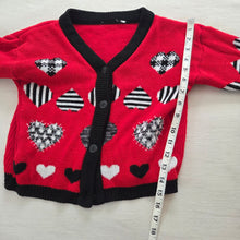 Load image into Gallery viewer, Vintage Heart Knit Cardigan Sweater 5t/6

